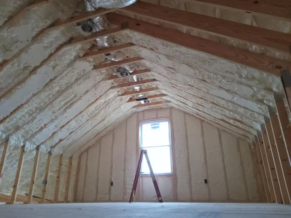 Spray foam roofing application for Crawl Space Insulation project in Carlyss